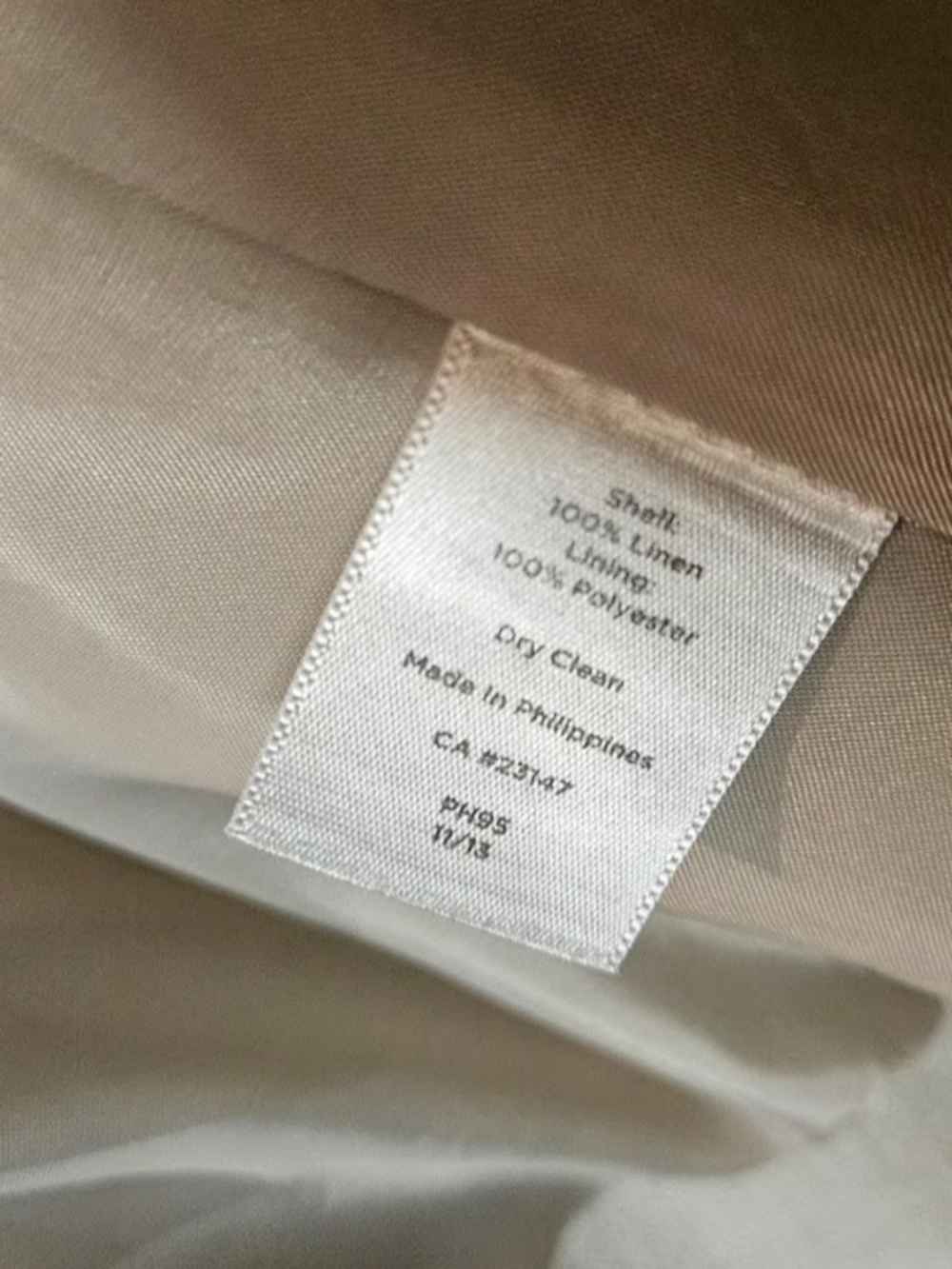Talbots Petites Tan Linen Blazer – Size 12P | Classic Business Casual - Picture 4 of 6